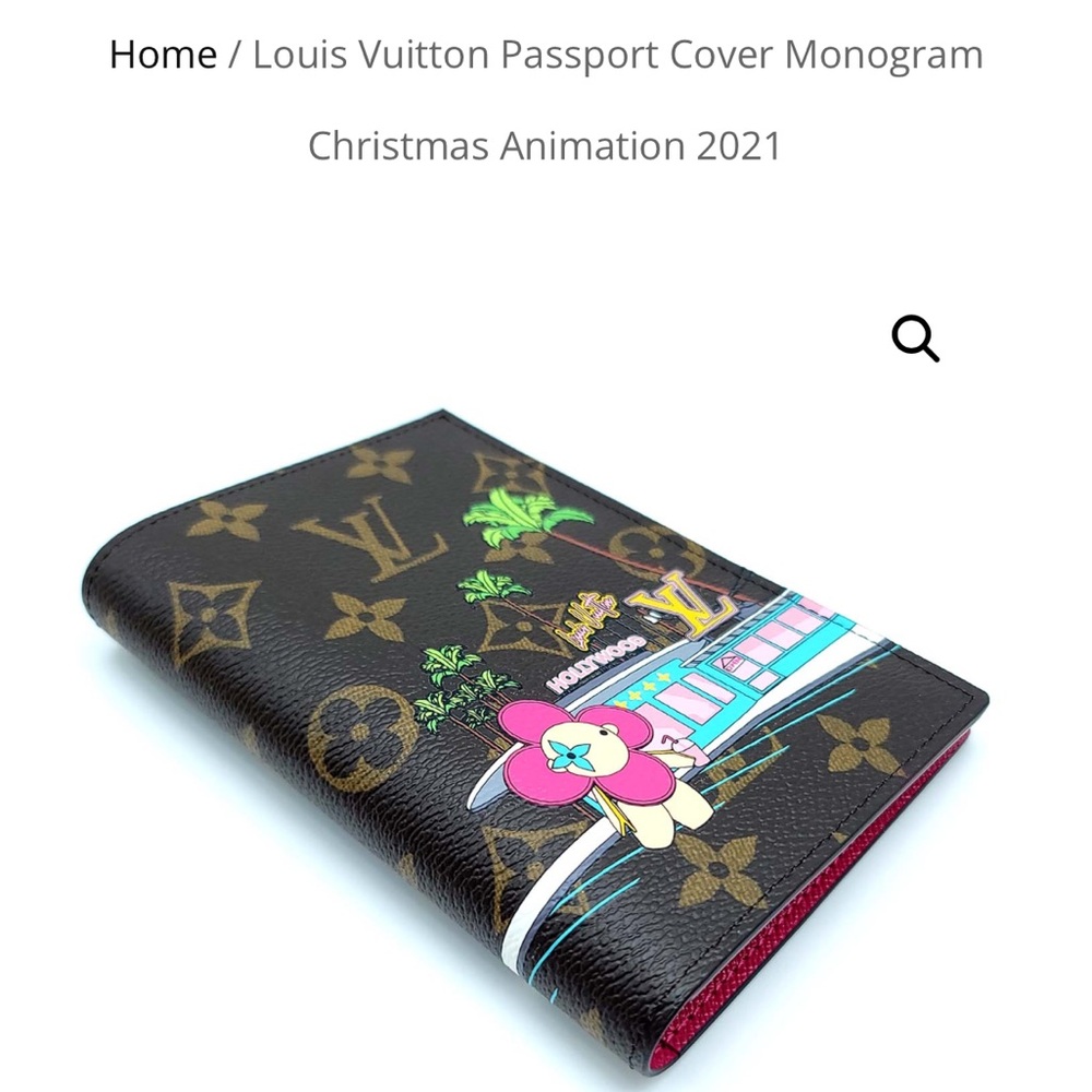 Louis Vuitton Black Monogram Passport Cover Christmas Animation 2021 - Picture 9 of 15